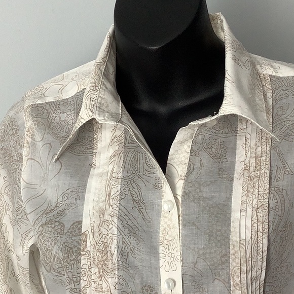 COLDWATER Creek Cotton Lawn Blouse - Picture 2 of 14